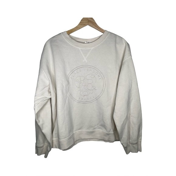 H&M cream colored Paris sweatshirt. Super soft medium - Picture 1 of 3
